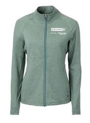 Image of Cutter & Buck Adapt Eco Knit Heather Recycled Women's Quarter Zip
